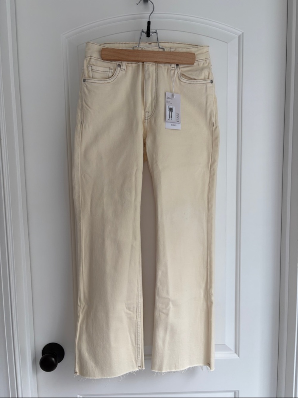 Mango cropped flare jeans